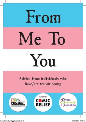 From me to you - support and advice for parents whose children identify as transgender/advice for individuals who have or are transitioning