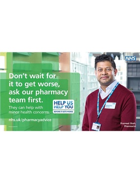 Don't wait for it to get worse - ask our pharmacy team first (static screen)