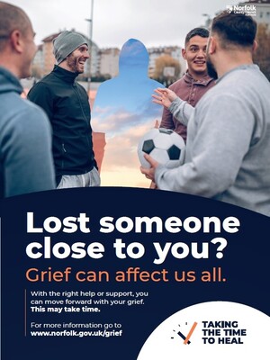 Lost someone close to you? Grief can affect us all - football (A4 poster)