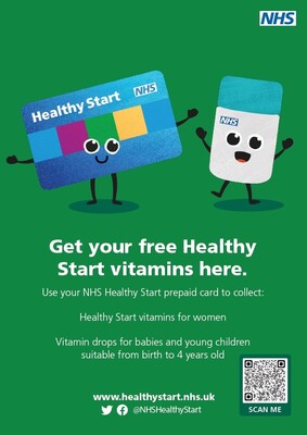 Healthy Start - get vitamins (A4 poster)