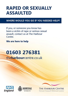 Raped or sexually assaulted - where would you go if you needed help? (A4 poster)