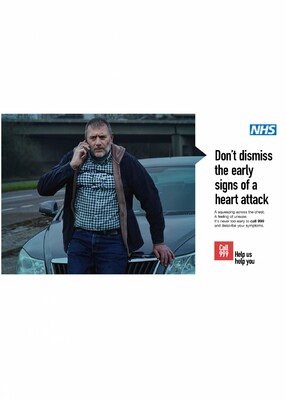 Don't dismiss the early signs of a heart attack - male 2 (digital screen)
