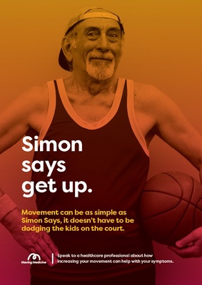 Simon says get up (A4 poster)