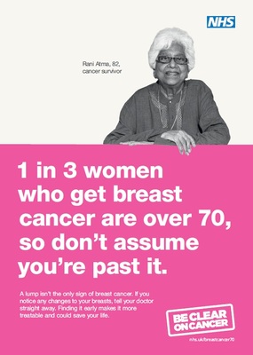 1 in 3 women who get breast cancer are over 70 (Rani Atma)