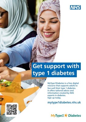 Get support with type 1 diabetes (A4 poster)