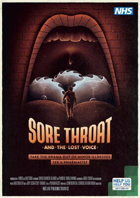 Sore throat and the lost voice (A4 poster)