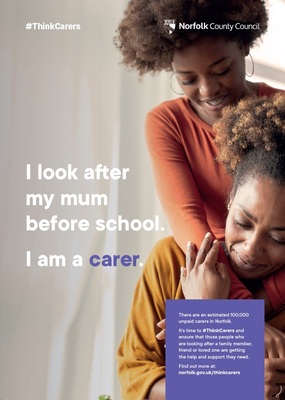 I look after my Mum before school - I am a carer (A4 poster)