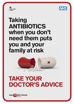 Taking antibiotics when you don't need them puts you and your family at risk (A4 GP poster)