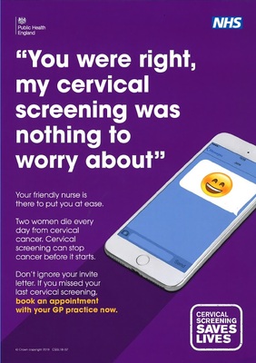 You were right, my cervical screening was nothing to worry about (A4 poster)