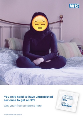 You only need to have unprotected sex once to get an STI (female condom A4 poster)