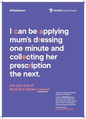 I can be applying mum's dressing one minute and collecting her prescription the next (A4 poster)