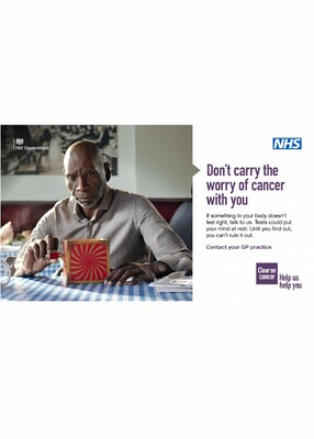 Don't carry the worry of cancer with you - bme man (digital screen)