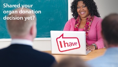 Shared your organ donation decision yet? (teacher, web banner)