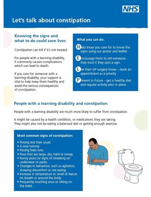 Let's talk about constipation (A4 factsheet)
