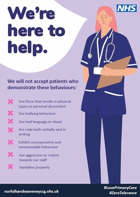 We're here to help - zero tolerance (flyer)