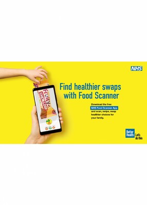 Find healthier swaps with food scanner (digital screen)