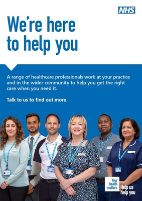 We're here to help you (A4 poster)