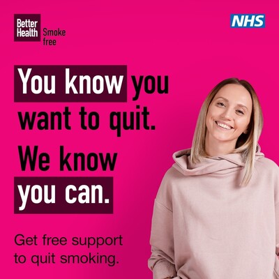 You know you want to quit. We know you can (pink social static)