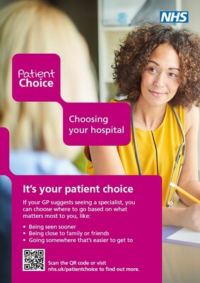Patient choice - choosing your hospital (A4 poster)
