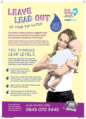 Leave lead out of your tap water (A3 poster)