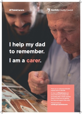 I help my Dad to remember - I am a carer (A4 poster)