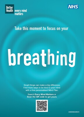 Take this moment to focus on your breathing (A4 poster)