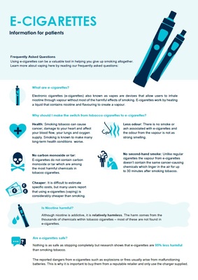 E-cigarettes - information for patients