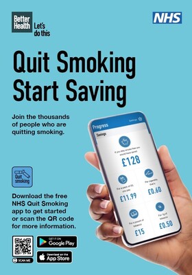 Quit smoking, start saving (A3 poster)