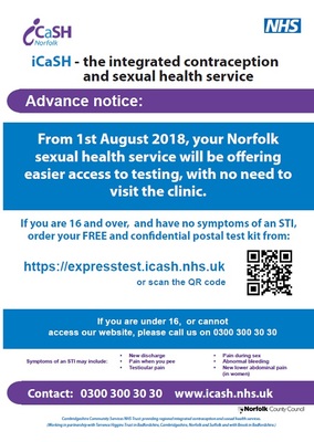iCaSH - the integrated contraception and sexual health service (A4 poster)
