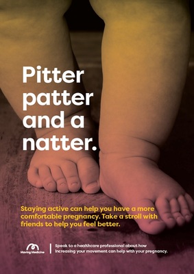 Pitter patter and a natter (A4 poster)