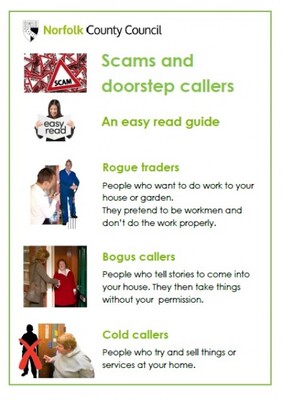 Scams and doorstep callers - easy read