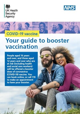 Your guide to booster vaccination - for individuals aged 16 years and over and those aged 12 years and over who are at risk (leaflet)