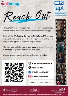 Reach out - wellbeing (A3 poster)