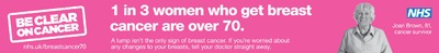 1 in 3 women who get breast cancer are over 70 (web banner, no URL)