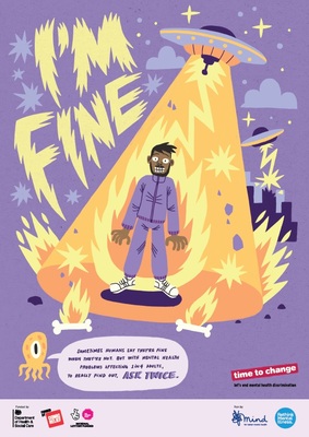 I'm fine - UFO (A3 poster)