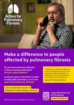 Make a difference to people affected by pulmonary fibrosis (A4 poster)
