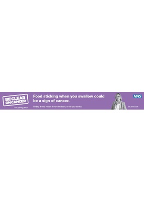 Food sticking when you swallow could be a sign of cancer (web banner)