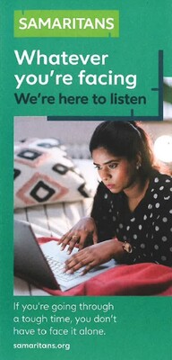 Whatever you're facing, we're here to listen - girl (leaflet)