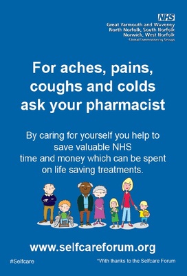 For aches, pains, coughs and colds - ask your pharmacist