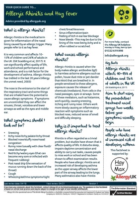 Allergic rhinitis and hay fever